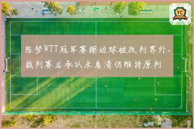 陈梦WTT冠军赛擦边球被改判界外，裁判赛后承认未看清仍维持原判